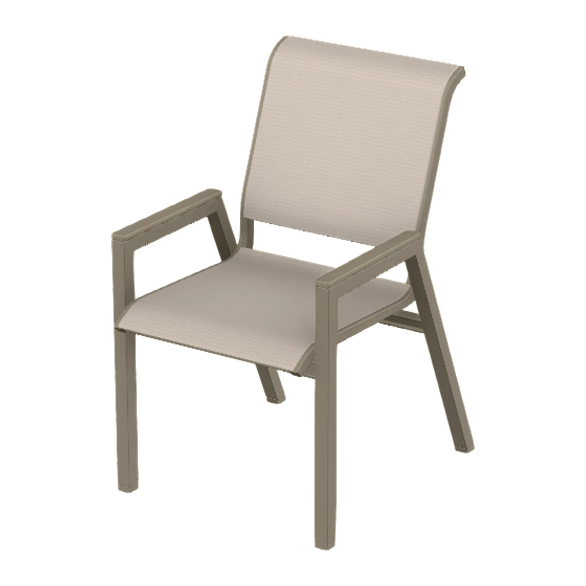 Bazza Sling Bistro Chair — Storm PC / Weathered Wood Accent