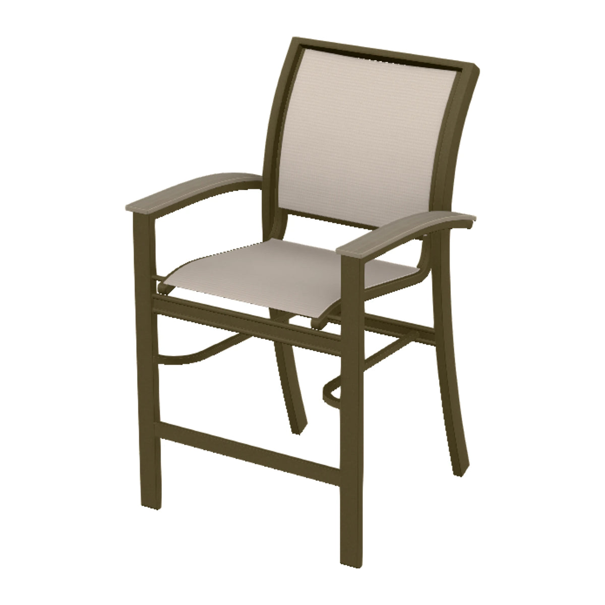 Bazza Sling Balcony Chair — Beachwood PC / Weathered Wood Accent