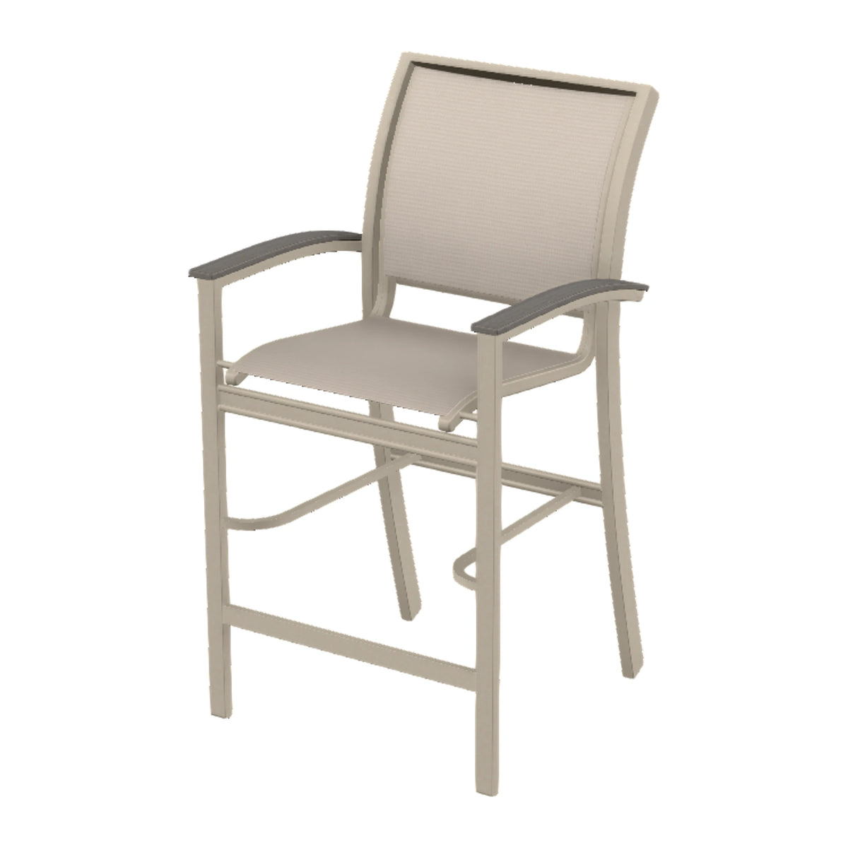 Bazza Sling Bar Chair — Desert Sand PC / Boardwalk Accents