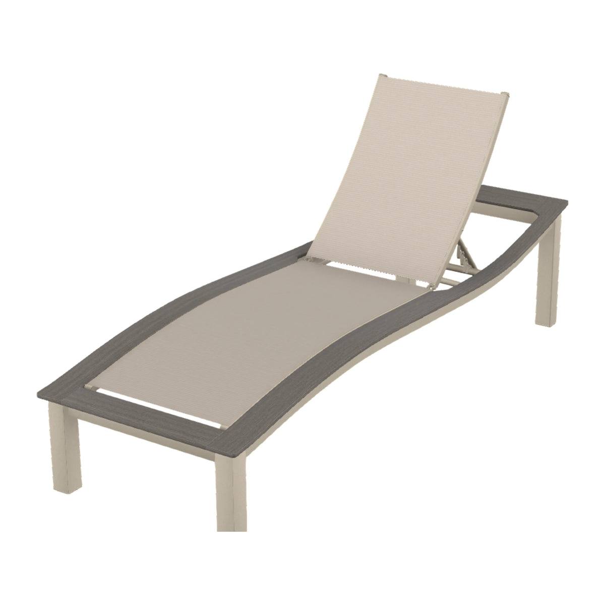 Bazza Sling Armless Chaise — Desert Sand PC / Boardwalk Accents