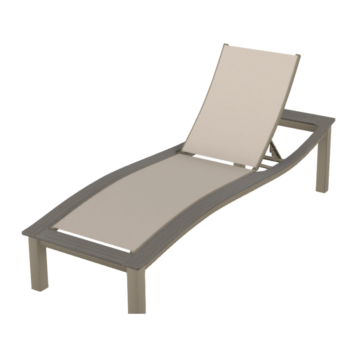 Bazza Sling Armless Chaise — Storm PC / Boardwalk Accents