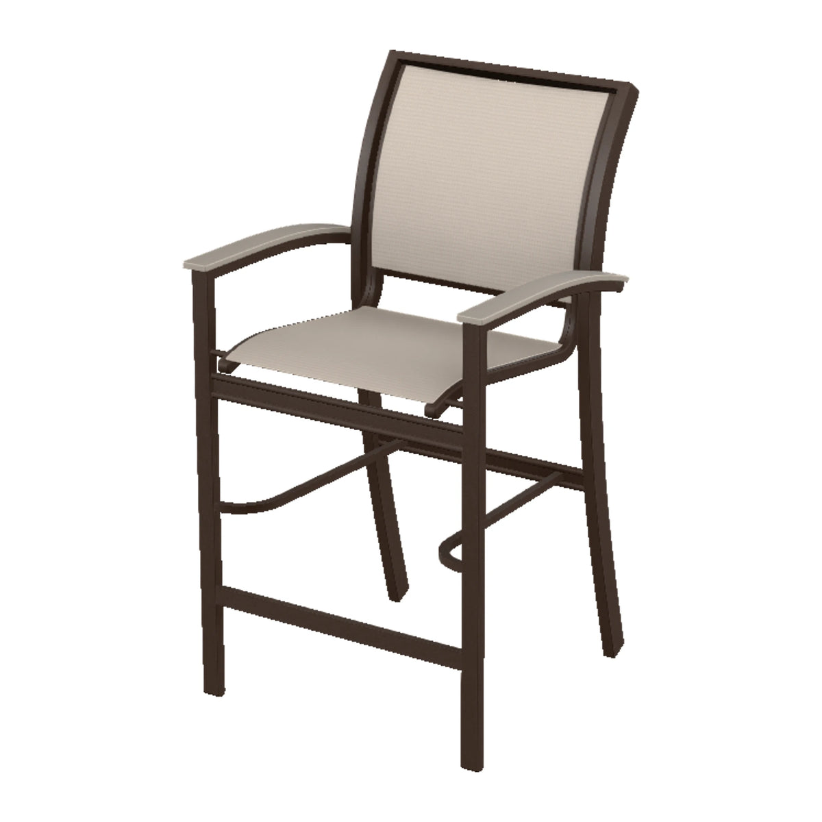 Bazza Sling Bar Chair — Kona PC / Warm Grey Accents