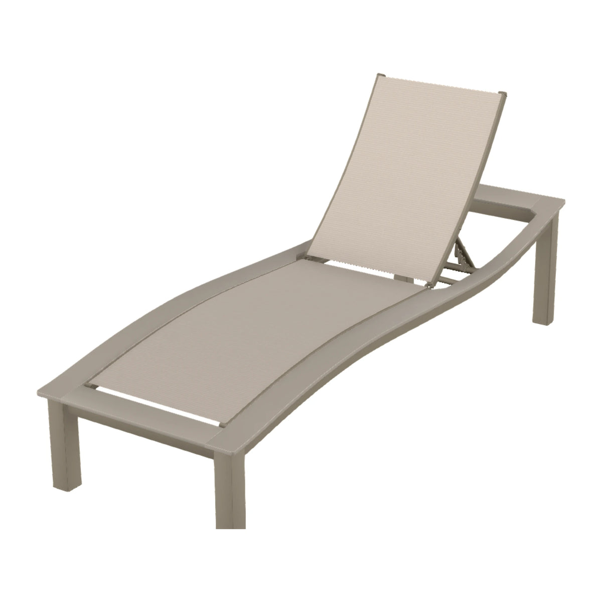 Bazza Sling Armless Chaise — Storm PC / Warm Grey Accents