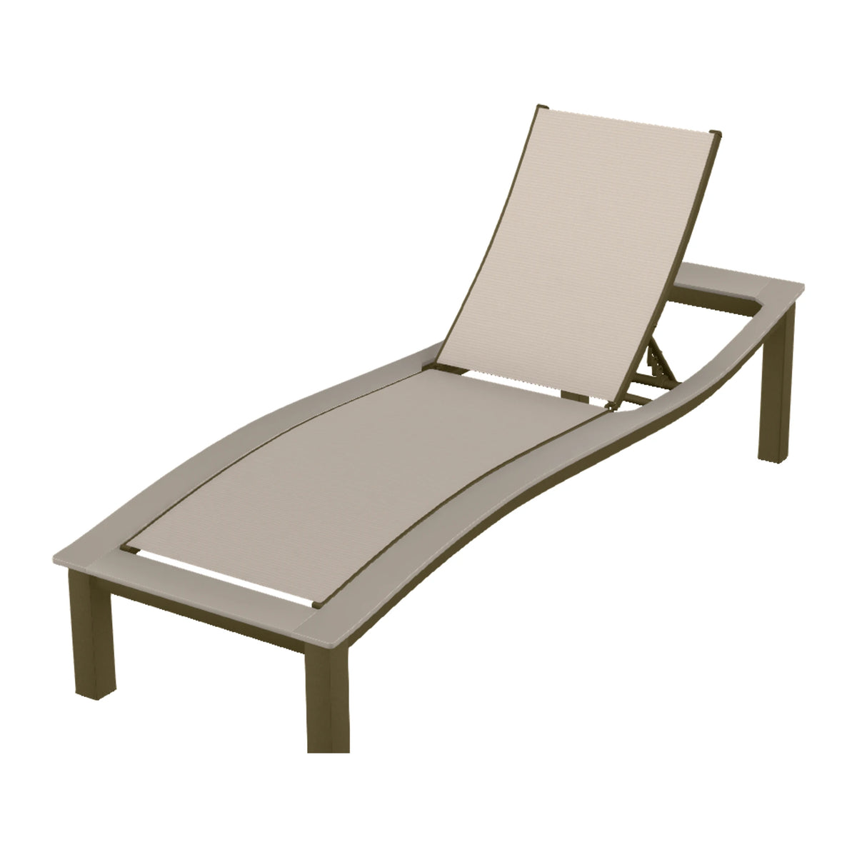 Bazza Sling Armless Chaise — Beachwood PC / Warm Grey Accents