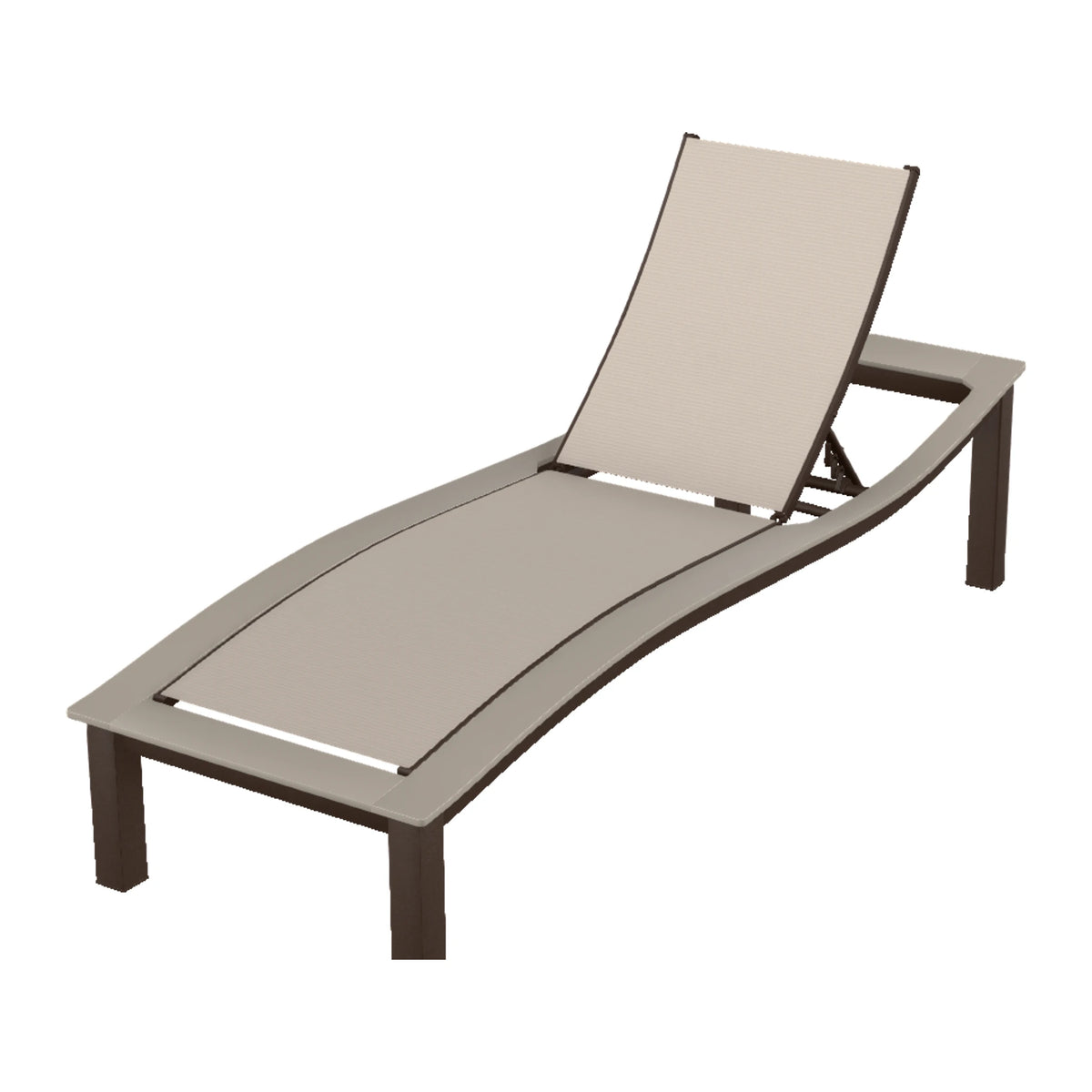 Bazza Sling Armless Chaise — Kona PC / Warm Grey Accents