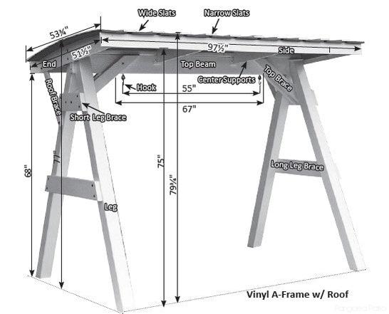 Vinyl A-Frame Swing Stand w/ Roof