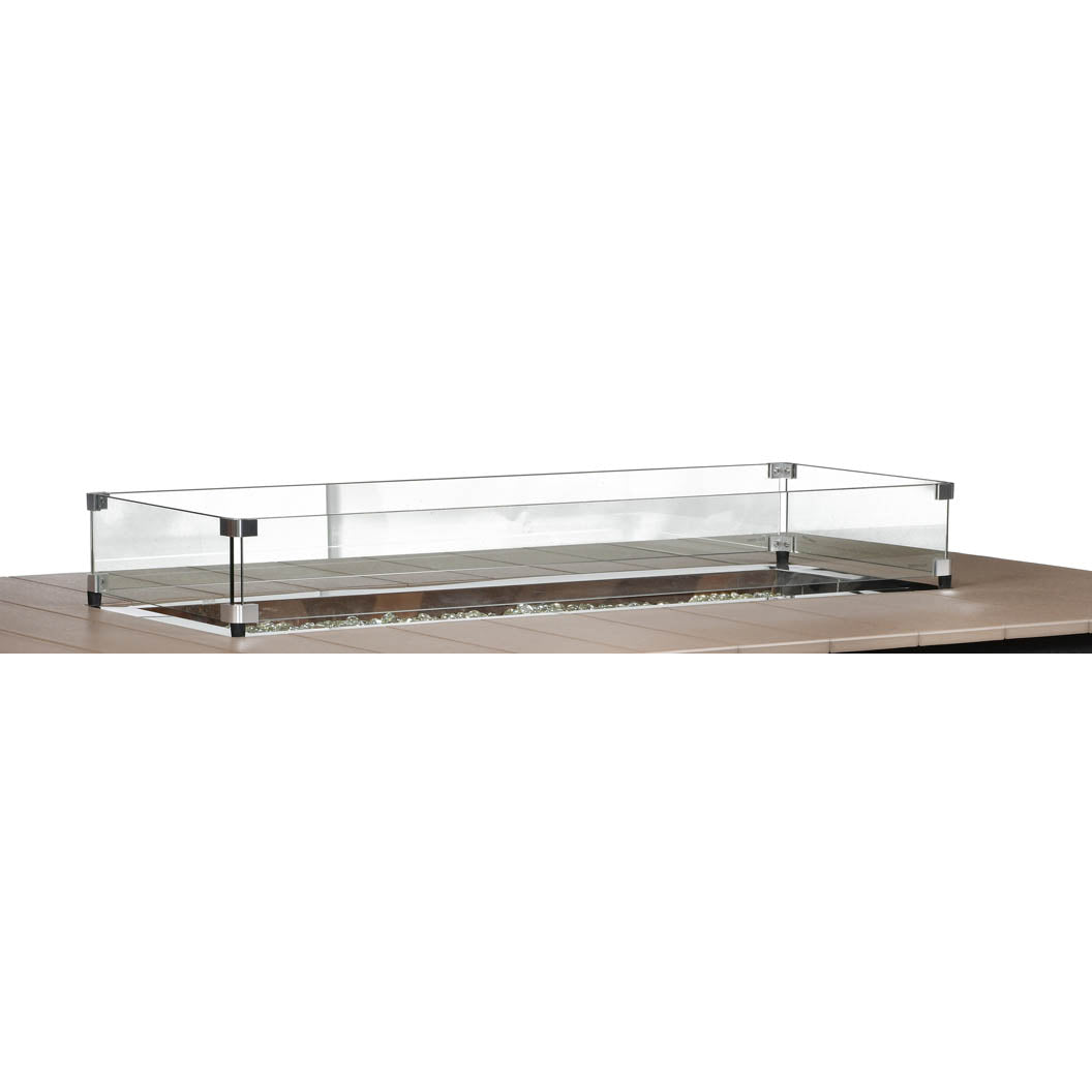 BGRGWG1224-Berlin Gardens-12" x 24" Rectangular Glass Wind Guard-Pangaea Patio