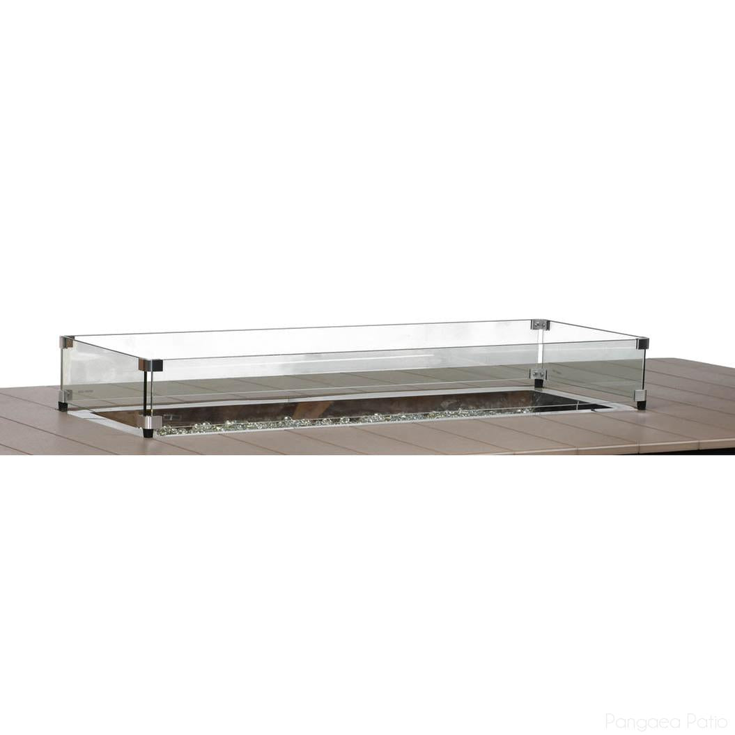'-Berlin Gardens-12" x 42" Rectangular Glass Wind Guard-Pangaea Patio