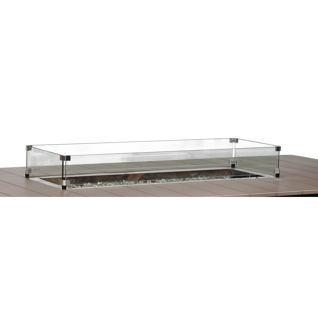 BGRGWG1242-Berlin Gardens-12" x 42" Rectangular Glass Wind Guard-Pangaea Patio