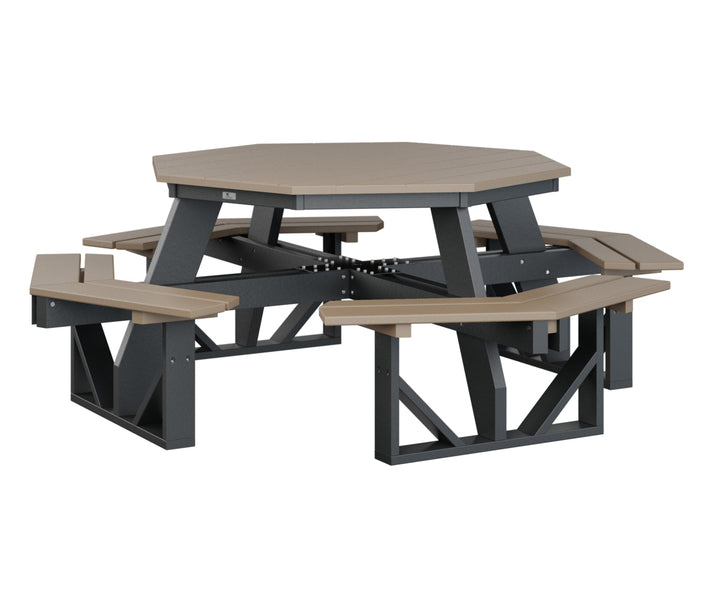 BGOADA5184WWBK-Berlin Gardens-ADA Octagon Picnic Table-Pangaea Patio