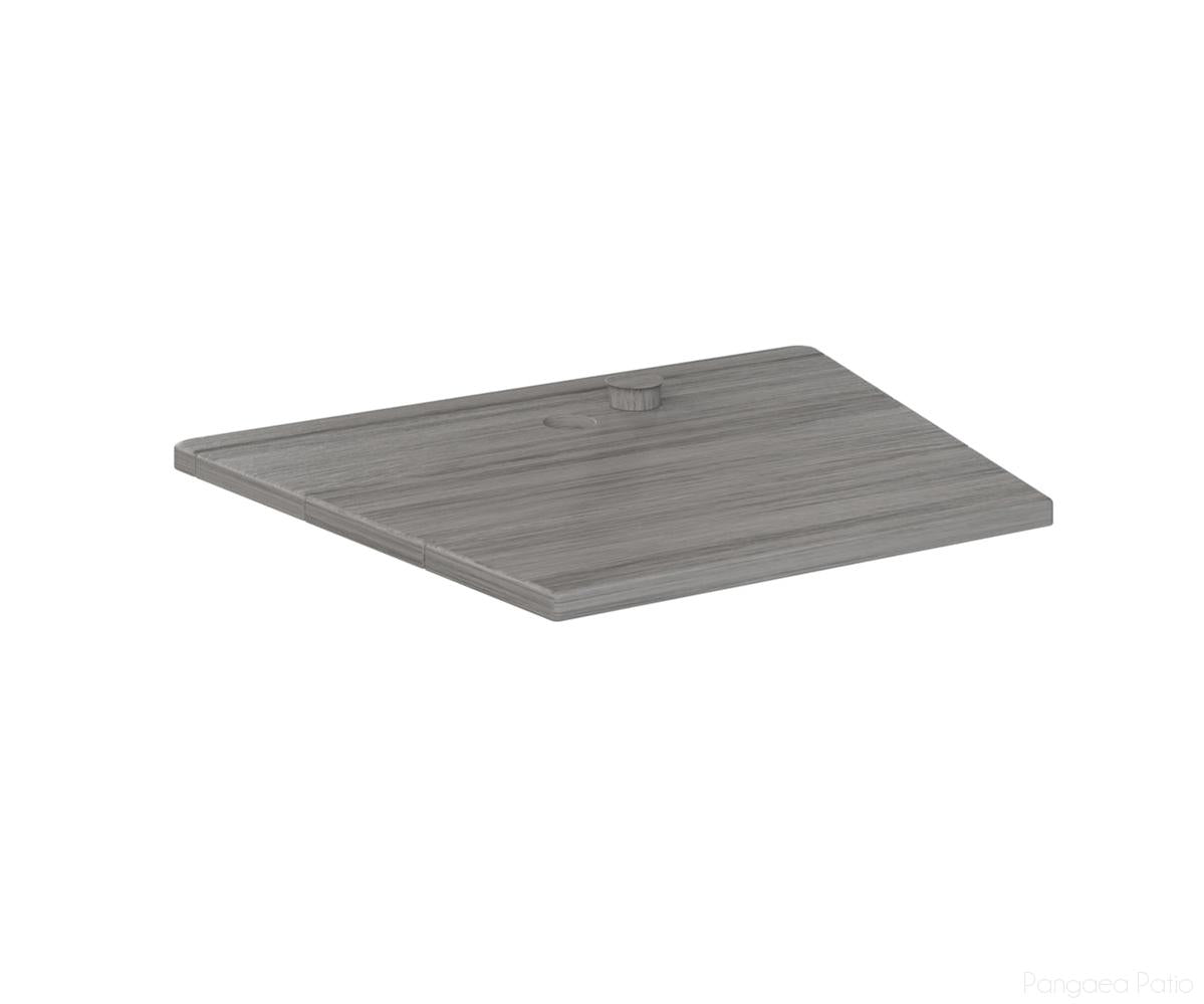 BGATAT1823DG-Berlin Gardens-Adirondack Chair Tete-A-Tete-Driftwood Gray BG-Pangaea Patio