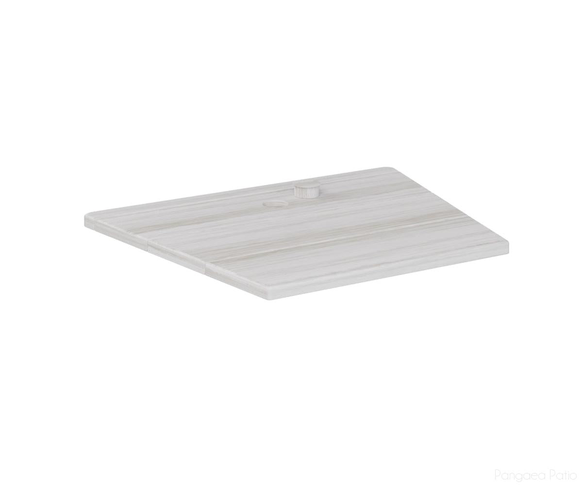 BGATAT1823SS-Berlin Gardens-Adirondack Chair Tete-A-Tete-Seashell BG-Pangaea Patio