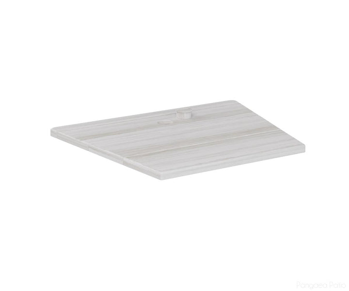 BGATAT1823SS-Berlin Gardens-Adirondack Chair Tete-A-Tete-Seashell BG-Pangaea Patio