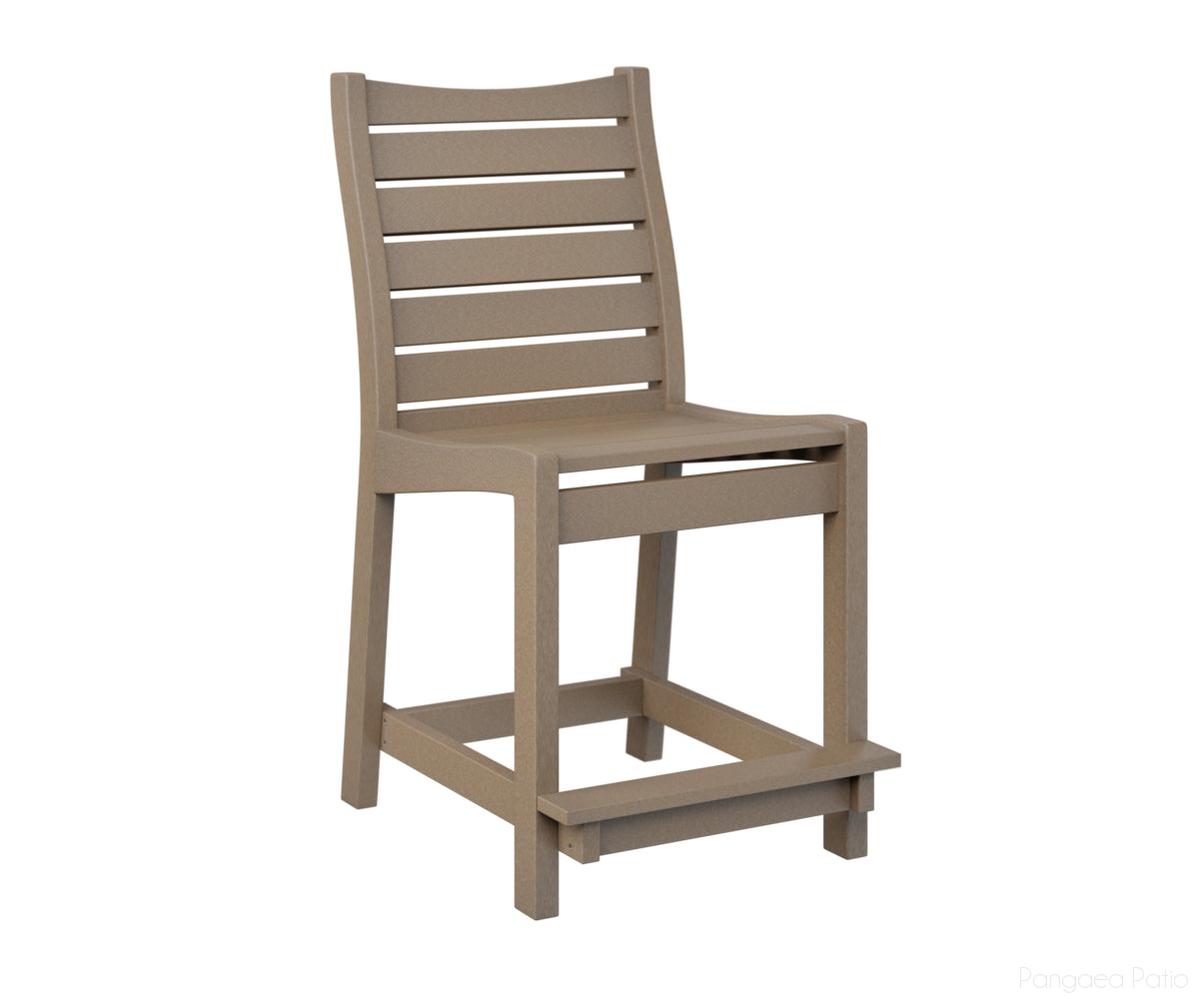 BGBCC2041WW-Berlin Gardens-Bristol Counter Chair-Weatherwood BG-Pangaea Patio