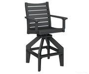 BGBSBC2045B-Berlin Gardens-Bristol Swivel Bar Chair-Black BG-Pangaea Patio