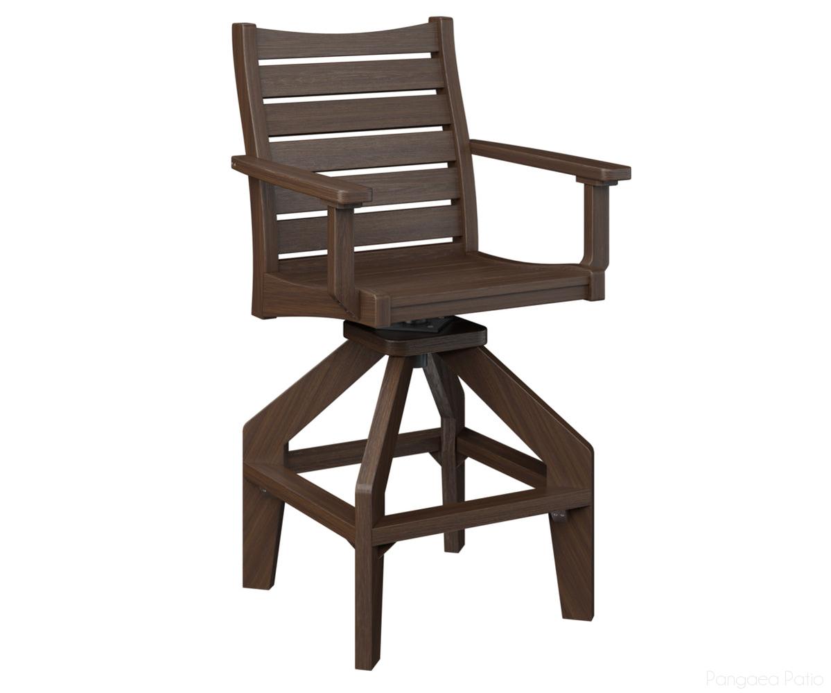 BGBSBC2045BW-Berlin Gardens-Bristol Swivel Bar Chair-Brazilian Walnut BG-Pangaea Patio