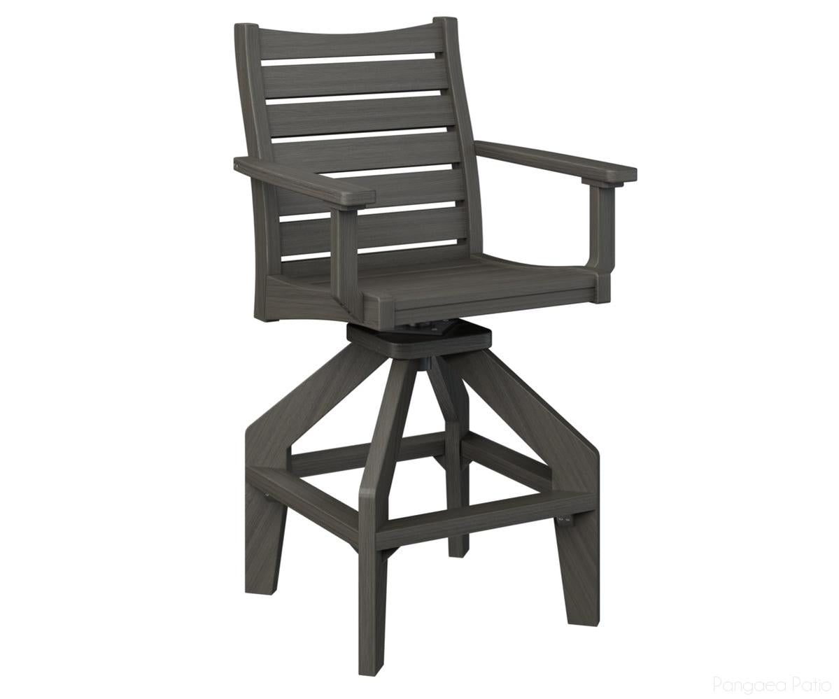 BGBSBC2045CG-Berlin Gardens-Bristol Swivel Bar Chair-Coastal Gray BG-Pangaea Patio