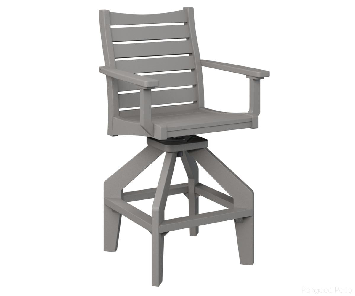 BGBSBC2045LG-Berlin Gardens-Bristol Swivel Bar Chair-Light Gray BG-Pangaea Patio