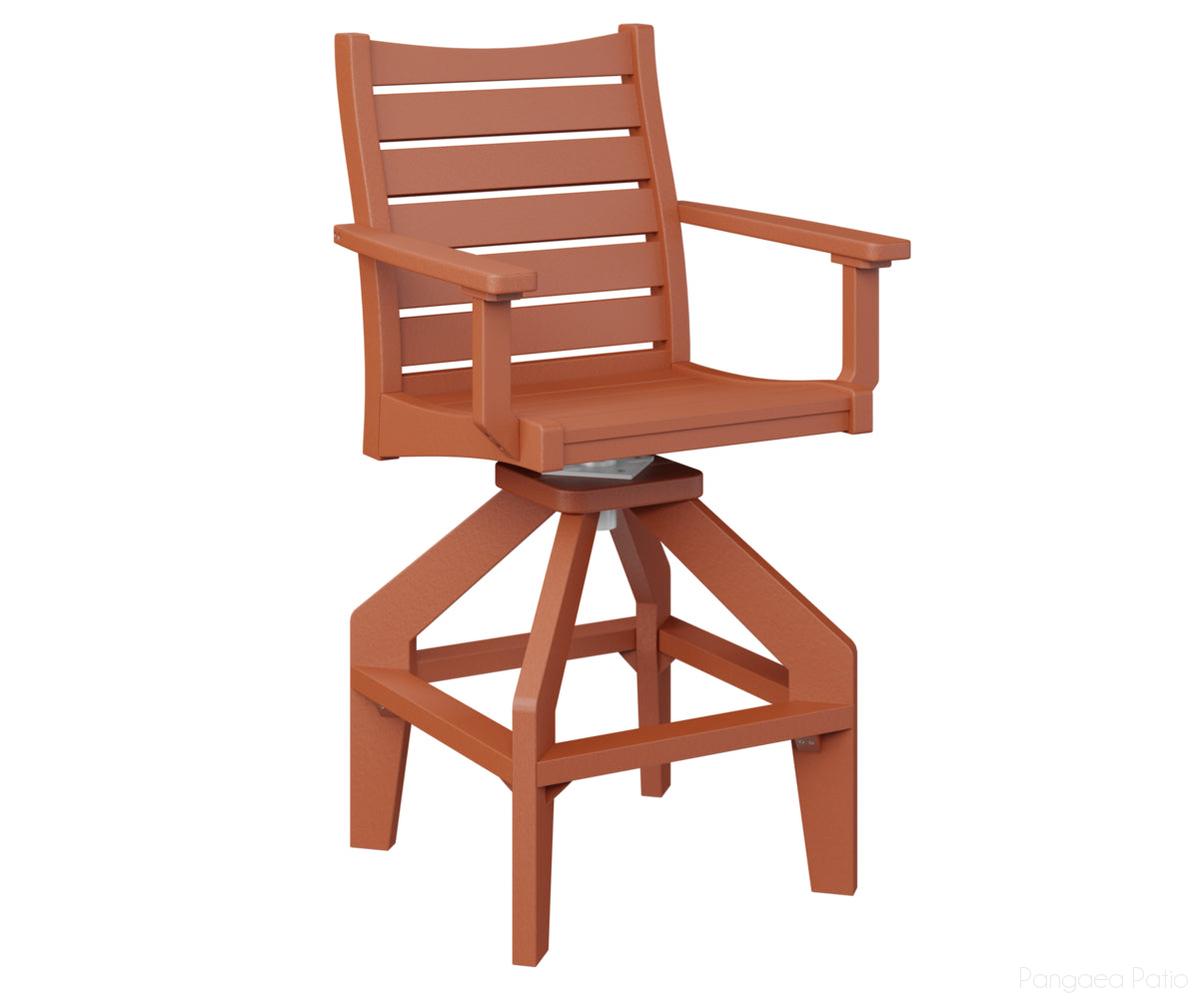BGBSBC2045MO-Berlin Gardens-Bristol Swivel Bar Chair-Mango Orange BG-Pangaea Patio