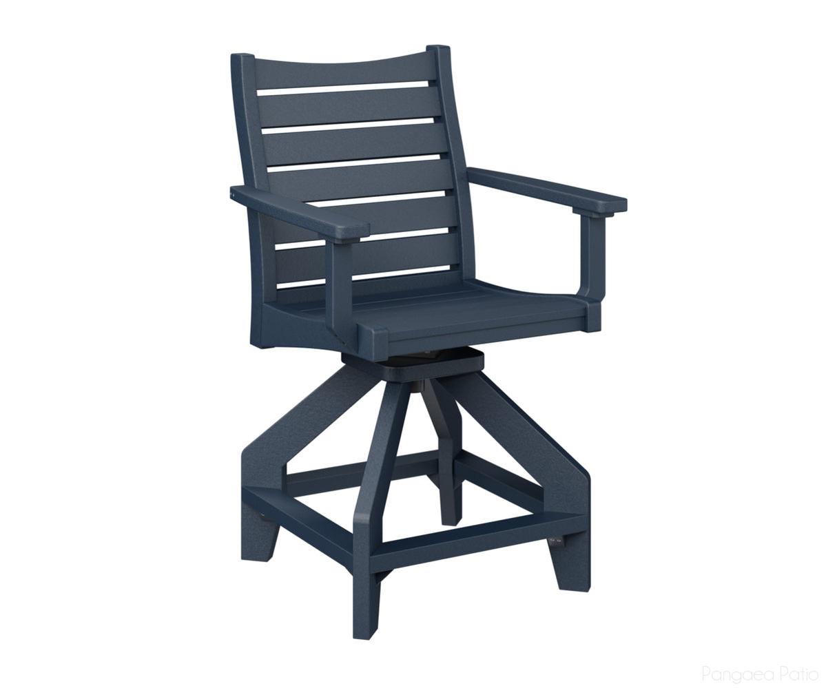 BGBSCC2041NB-Berlin Gardens-Bristol Swivel Counter Chair-Navy Blue BG-Pangaea Patio