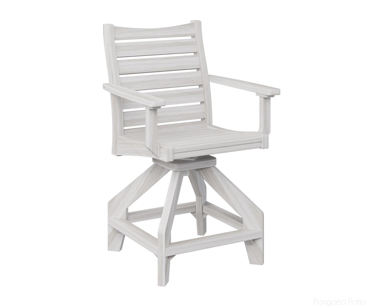 BGBSCC2041SS-Berlin Gardens-Bristol Swivel Counter Chair-Seashell BG-Pangaea Patio