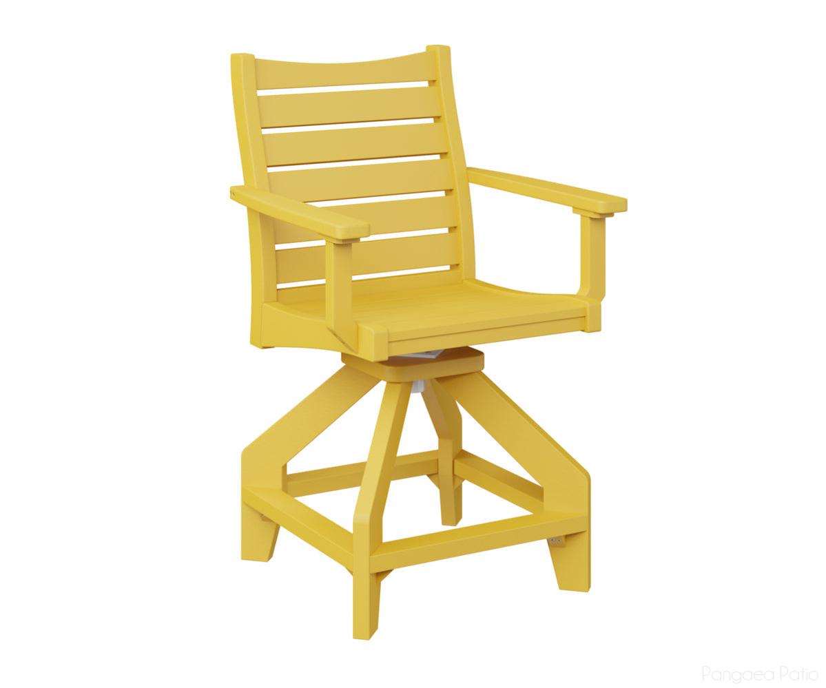 BGBSCC2041SY-Berlin Gardens-Bristol Swivel Counter Chair-Sunburst Yellow BG-Pangaea Patio