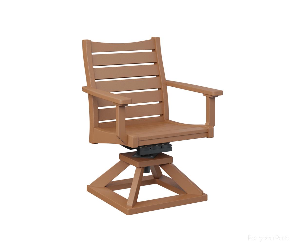 BGBSRDC2036C-Berlin Gardens-Bristol Swivel Rocker Dining Chair-Cedar BG-Pangaea Patio