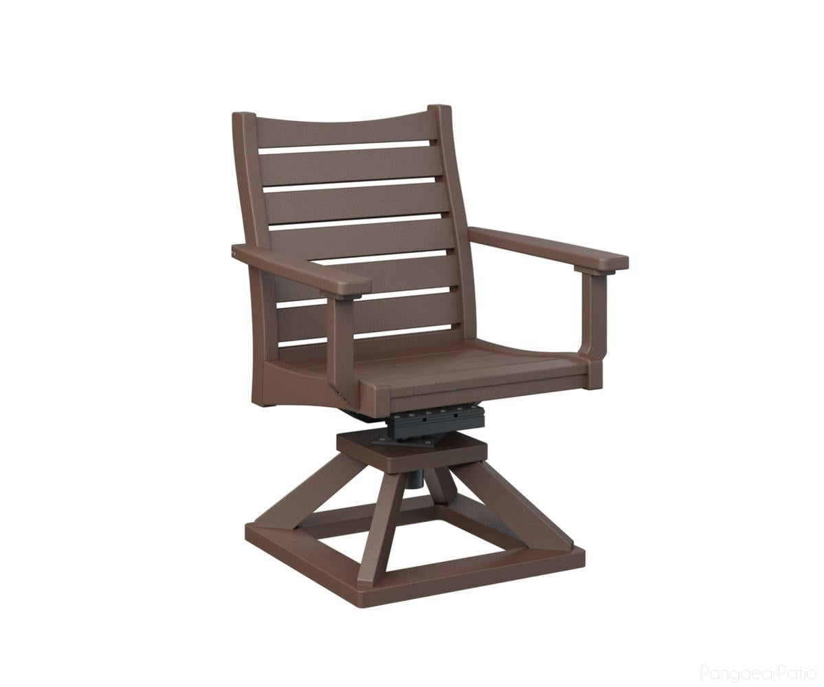 BGBSRDC2036CB-Berlin Gardens-Bristol Swivel Rocker Dining Chair-Chocolate Brown BG-Pangaea Patio