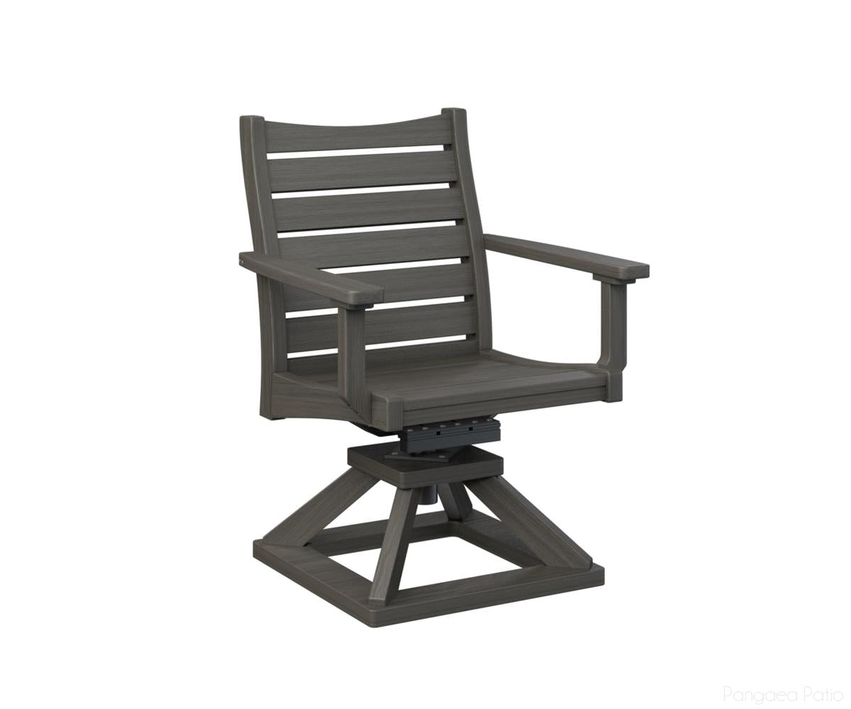 BGBSRDC2036CG-Berlin Gardens-Bristol Swivel Rocker Dining Chair-Coastal Gray BG-Pangaea Patio