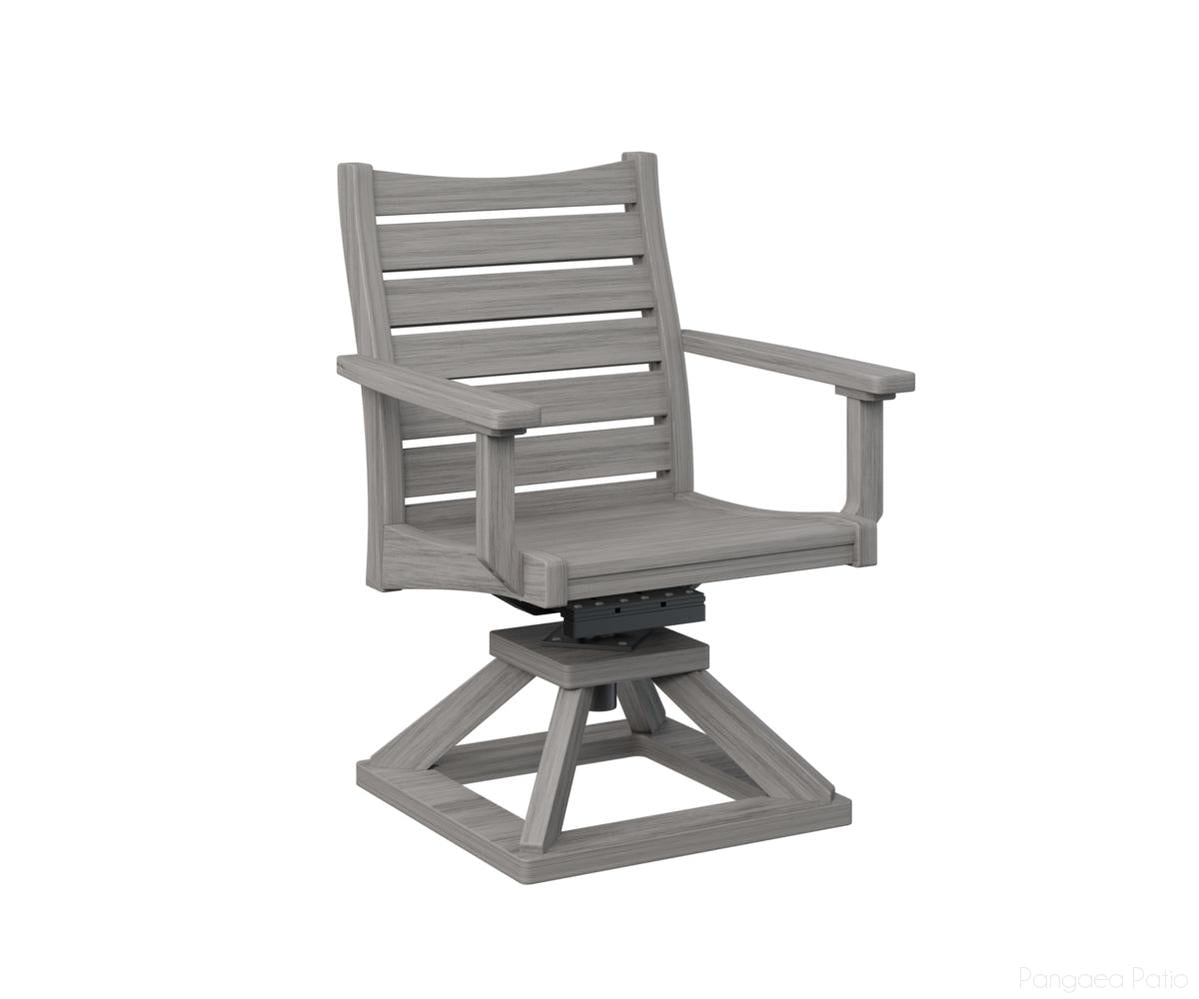 BGBSRDC2036DG-Berlin Gardens-Bristol Swivel Rocker Dining Chair-Driftwood Gray BG-Pangaea Patio