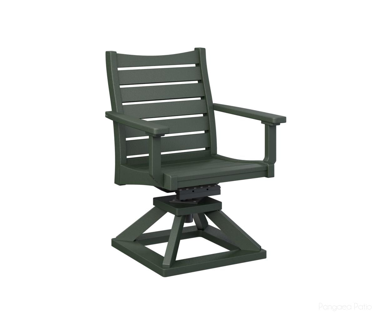 BGBSRDC2036G-Berlin Gardens-Bristol Swivel Rocker Dining Chair-Green BG-Pangaea Patio