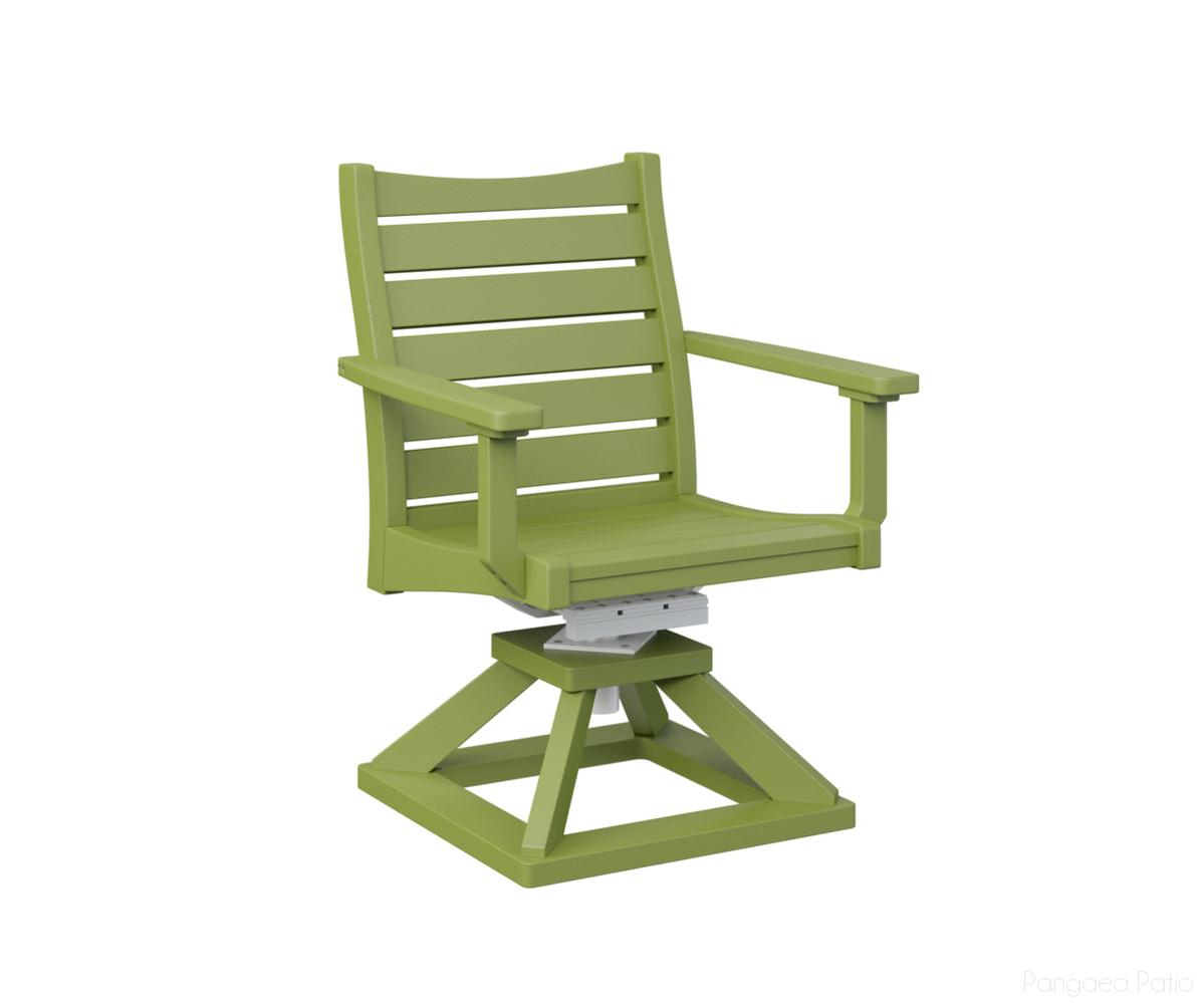 BGBSRDC2036KG-Berlin Gardens-Bristol Swivel Rocker Dining Chair-Kiwi Green BG-Pangaea Patio