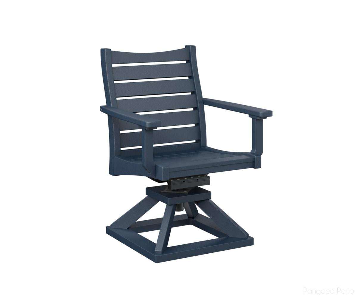 BGBSRDC2036NB-Berlin Gardens-Bristol Swivel Rocker Dining Chair-Navy Blue BG-Pangaea Patio