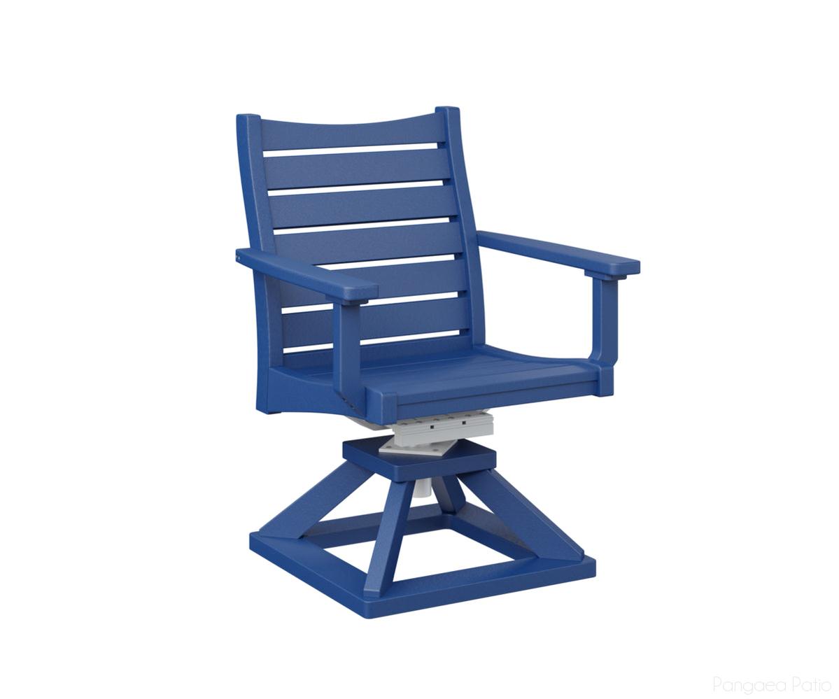 BGBSRDC2036PB-Berlin Gardens-Bristol Swivel Rocker Dining Chair-Pacific Blue BG-Pangaea Patio