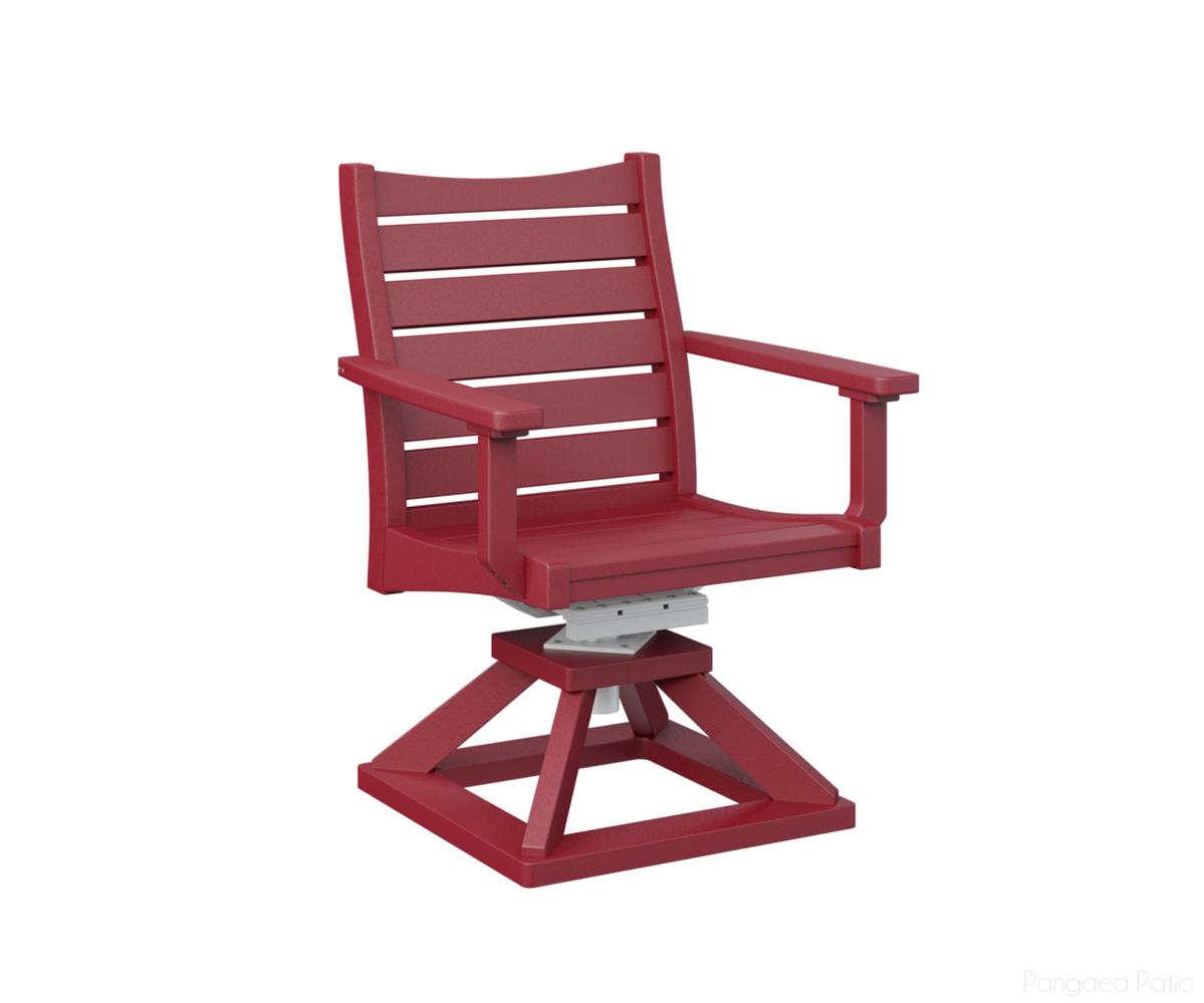BGBSRDC2036SR-Berlin Gardens-Bristol Swivel Rocker Dining Chair-Scarlet Red BG-Pangaea Patio