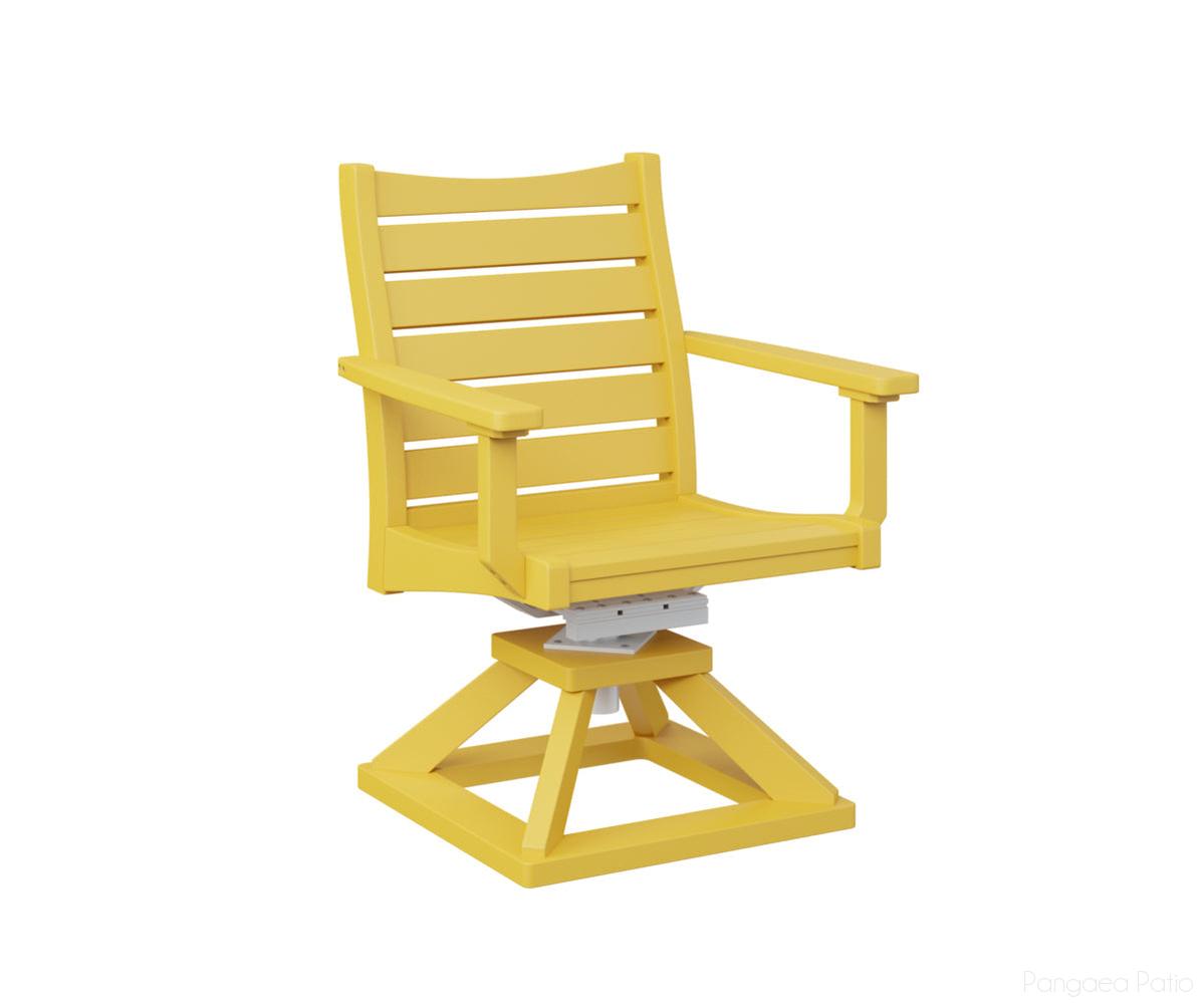 BGBSRDC2036SY-Berlin Gardens-Bristol Swivel Rocker Dining Chair-Sunburst Yellow BG-Pangaea Patio