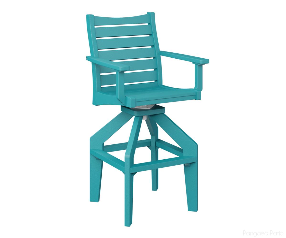 BGBSXTC2049AB-Berlin Gardens-Bristol Swivel XT Chair-Aruba Blue BG-Pangaea Patio