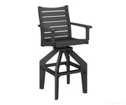 BGBSxTC2049B-Berlin Gardens-Bristol Swivel XT Chair-Black BG-Pangaea Patio