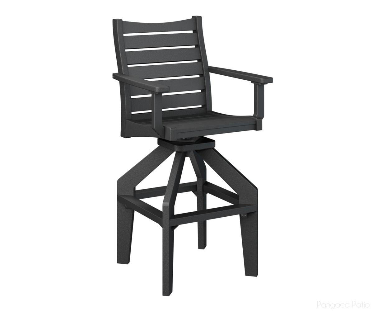 BGBSxTC2049B-Berlin Gardens-Bristol Swivel XT Chair-Black BG-Pangaea Patio