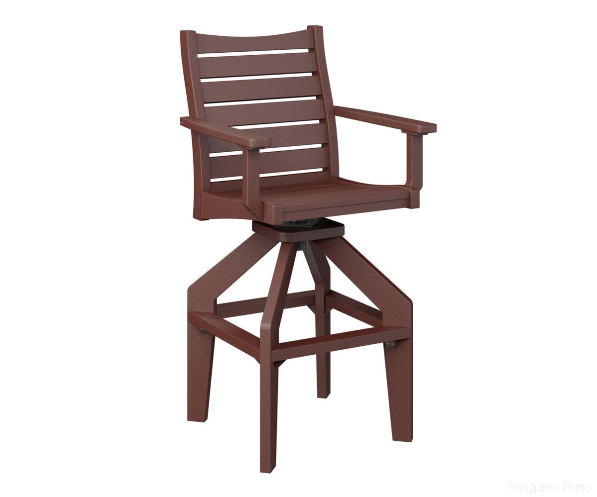 BGBSXTC2049BR-Berlin Gardens-Bristol Swivel XT Chair-Burgundy BG-Pangaea Patio