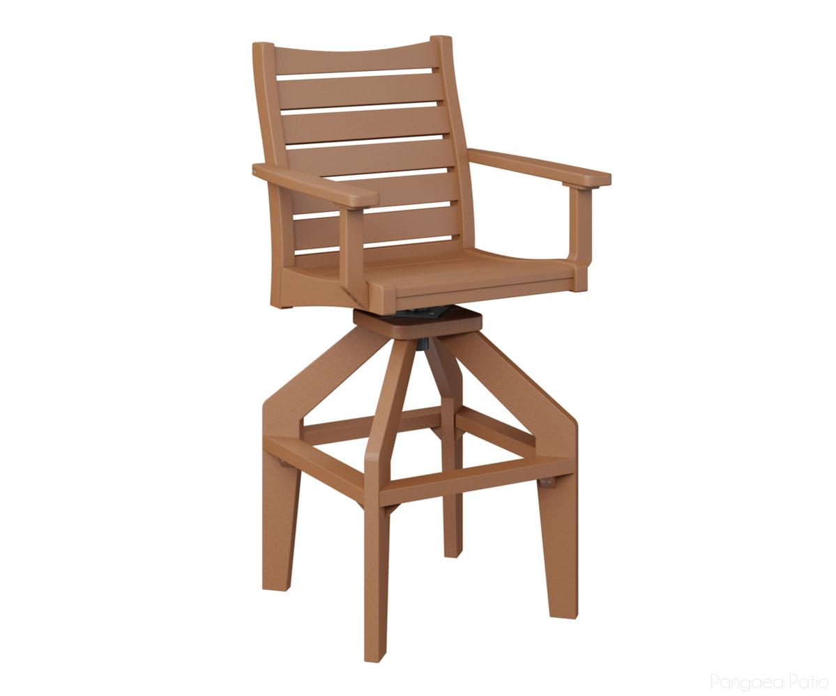 BGBSXTC2049C-Berlin Gardens-Bristol Swivel XT Chair-Cedar BG-Pangaea Patio
