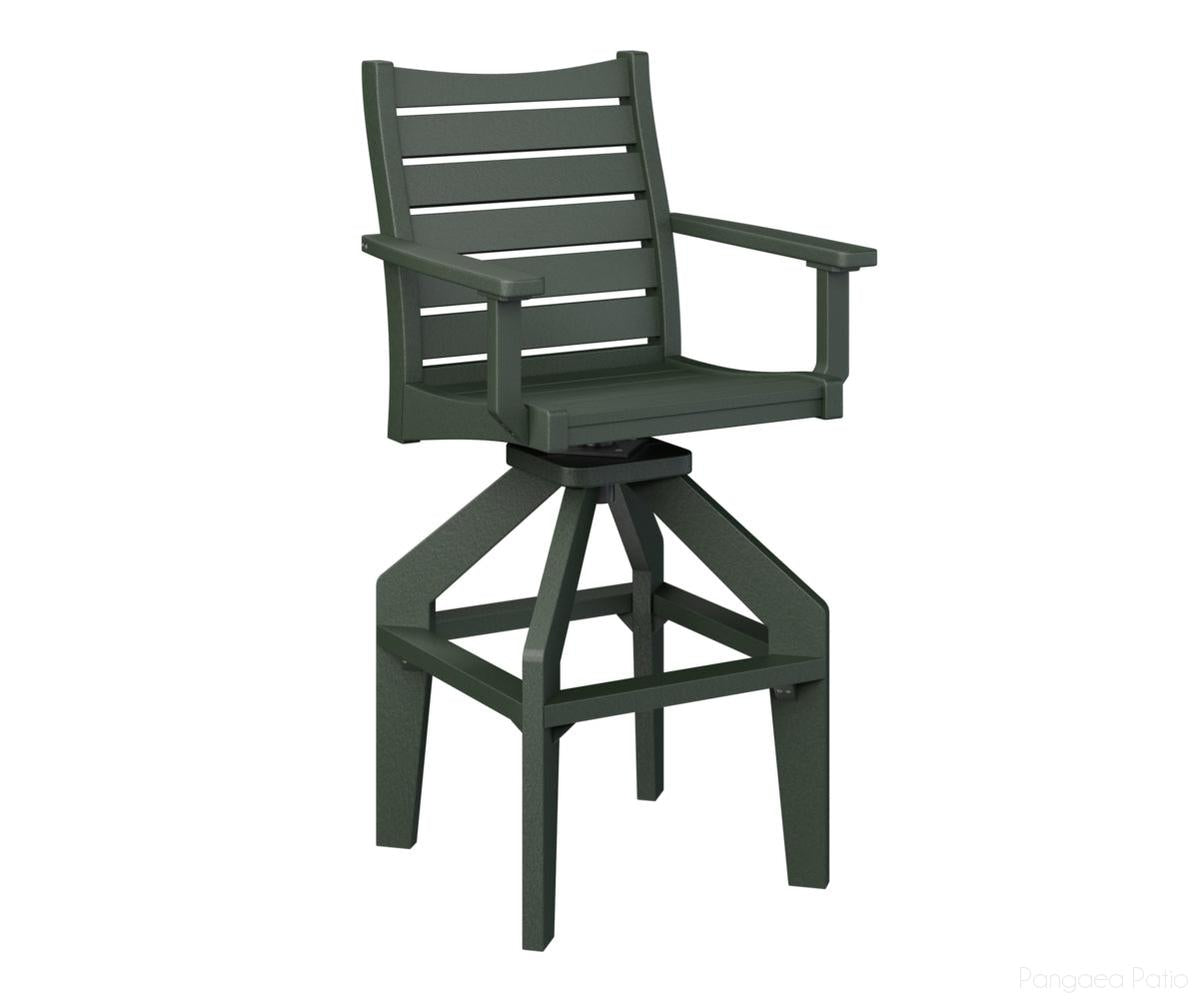 BGBSXTC2049G-Berlin Gardens-Bristol Swivel XT Chair-Green BG-Pangaea Patio