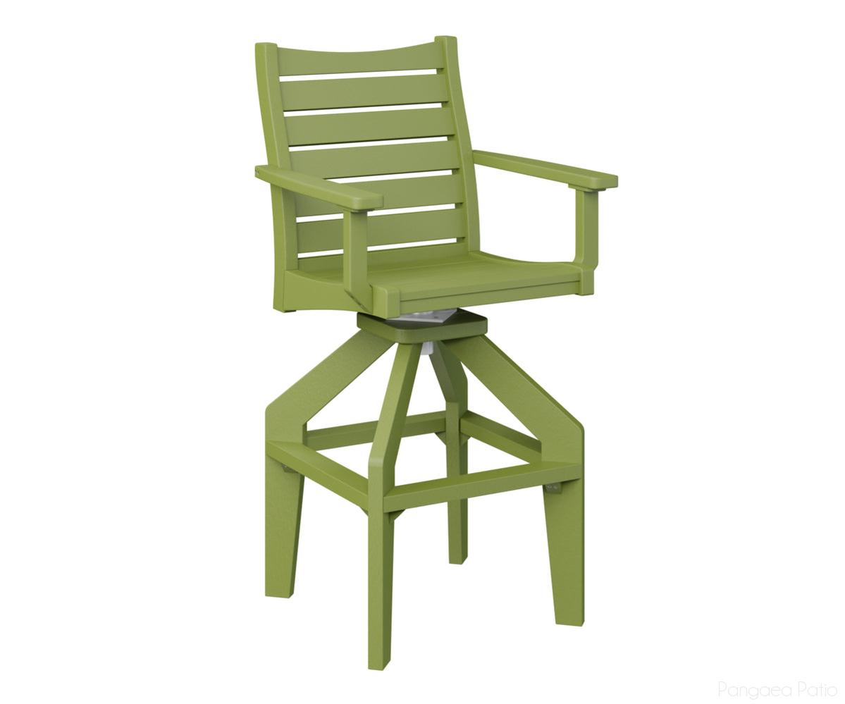 BGBSXTC2049KG-Berlin Gardens-Bristol Swivel XT Chair-Kiwi Green BG-Pangaea Patio