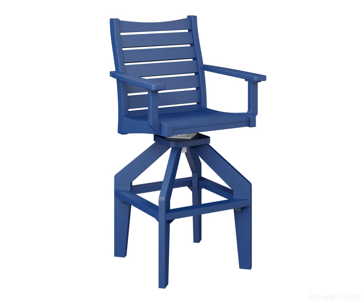 BGBSXTC2049PB-Berlin Gardens-Bristol Swivel XT Chair-Pacific Blue BG-Pangaea Patio