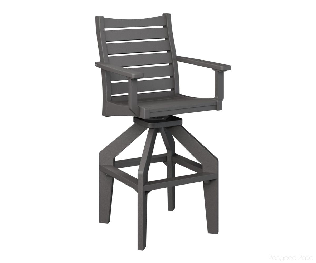 BGBSXTC2049SG-Berlin Gardens-Bristol Swivel XT Chair-Smoke Gray BG-Pangaea Patio