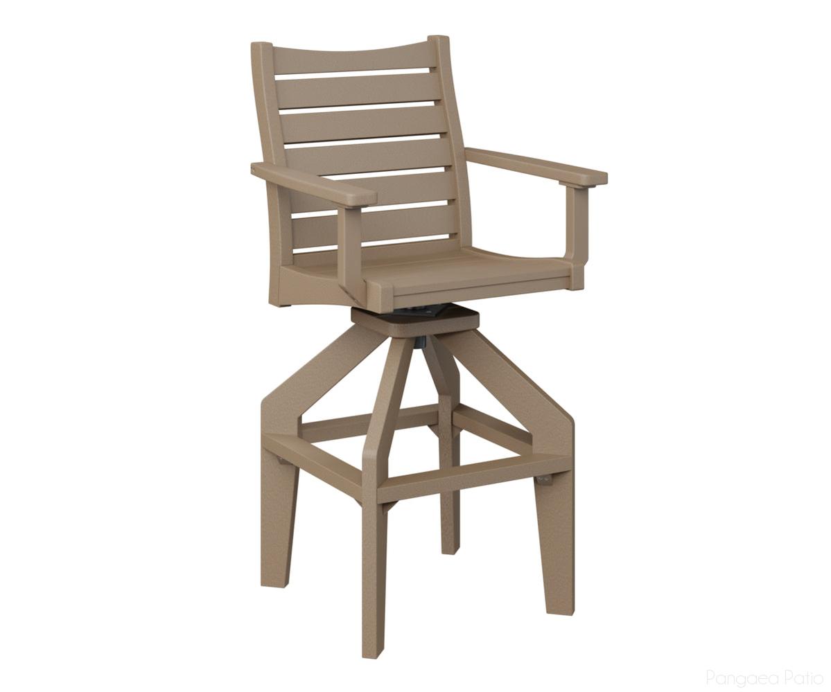 BGBSXTC2049WW-Berlin Gardens-Bristol Swivel XT Chair-Weatherwood BG-Pangaea Patio