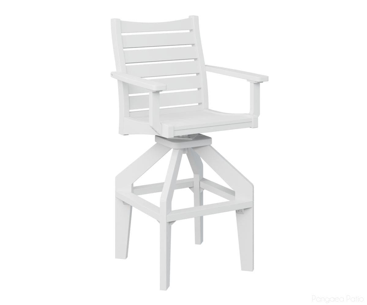BGBSXTC2049W-Berlin Gardens-Bristol Swivel XT Chair-White BG-Pangaea Patio