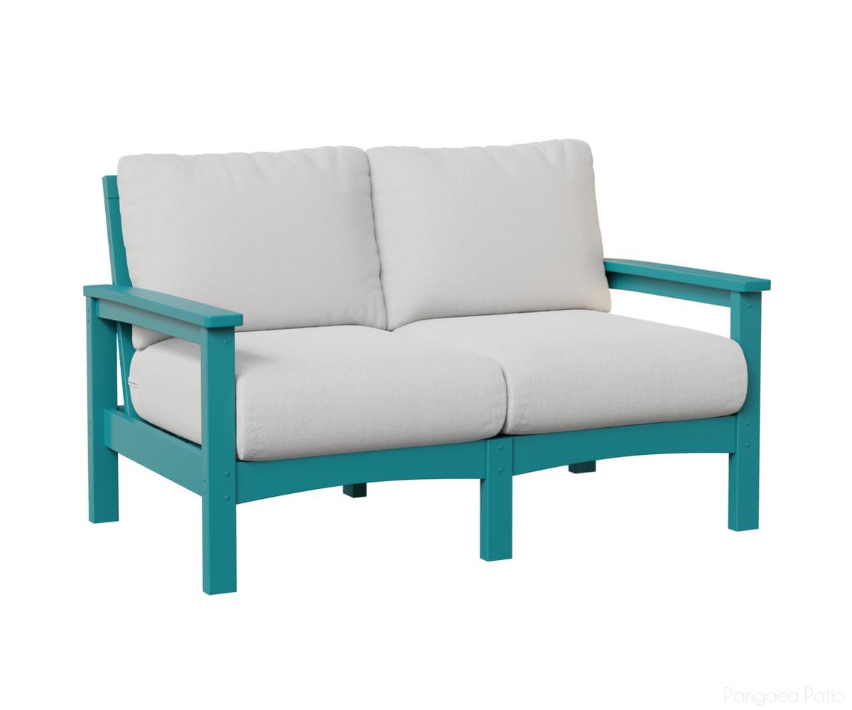 BGCL5332AB-Berlin Gardens-Camden Loveseat-Aruba Blue BG-Pangaea Patio