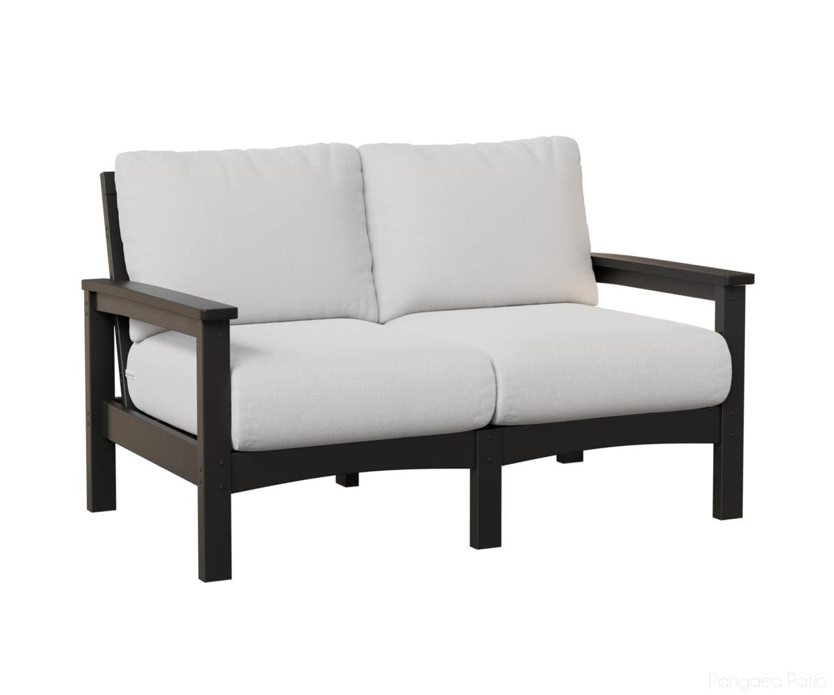 BGCL5332B-Berlin Gardens-Camden Loveseat-Black BG-Pangaea Patio
