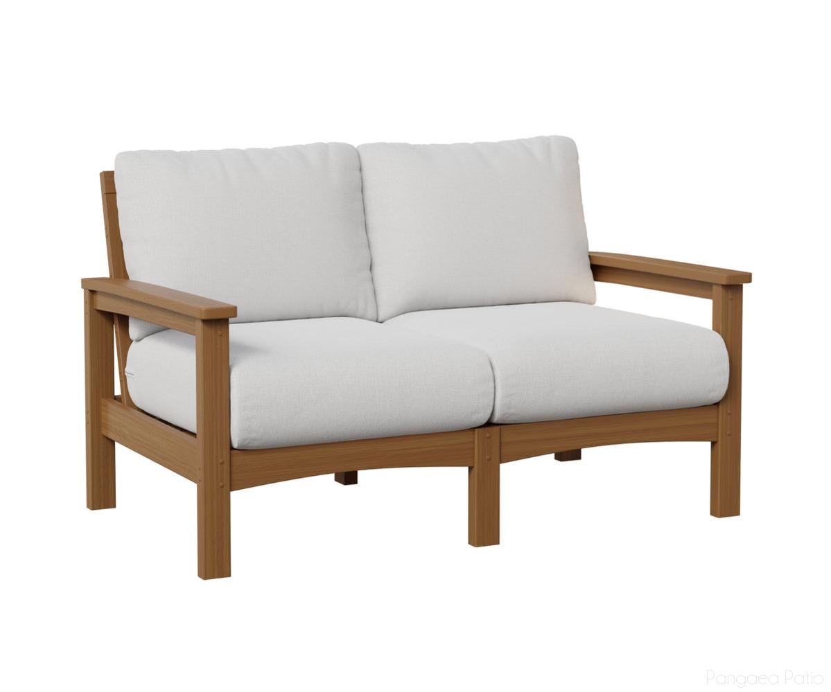BGCL5332NT-Berlin Gardens-Camden Loveseat-Natural Teak BG-Pangaea Patio